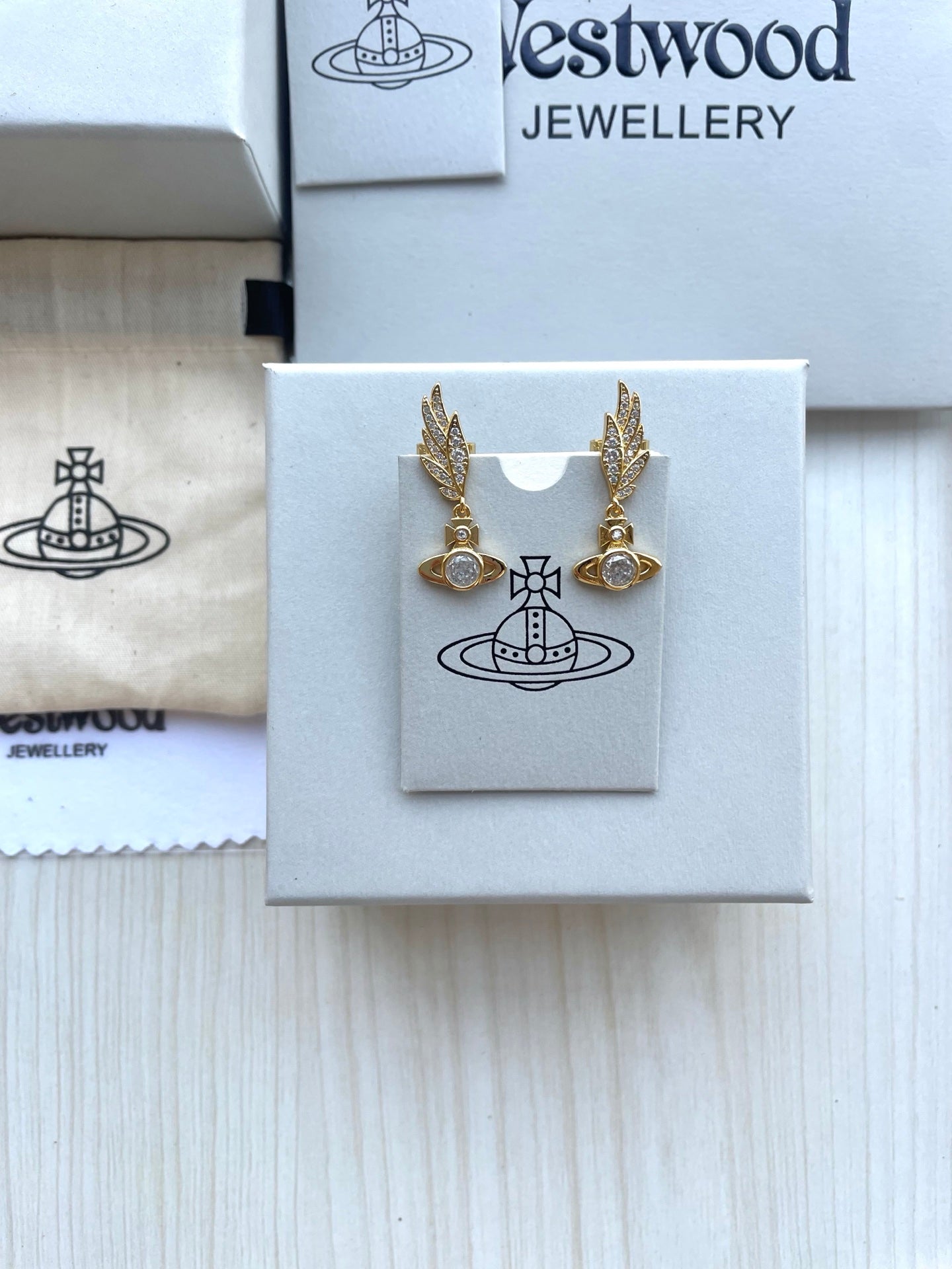 Full-Rhinestone Earrings