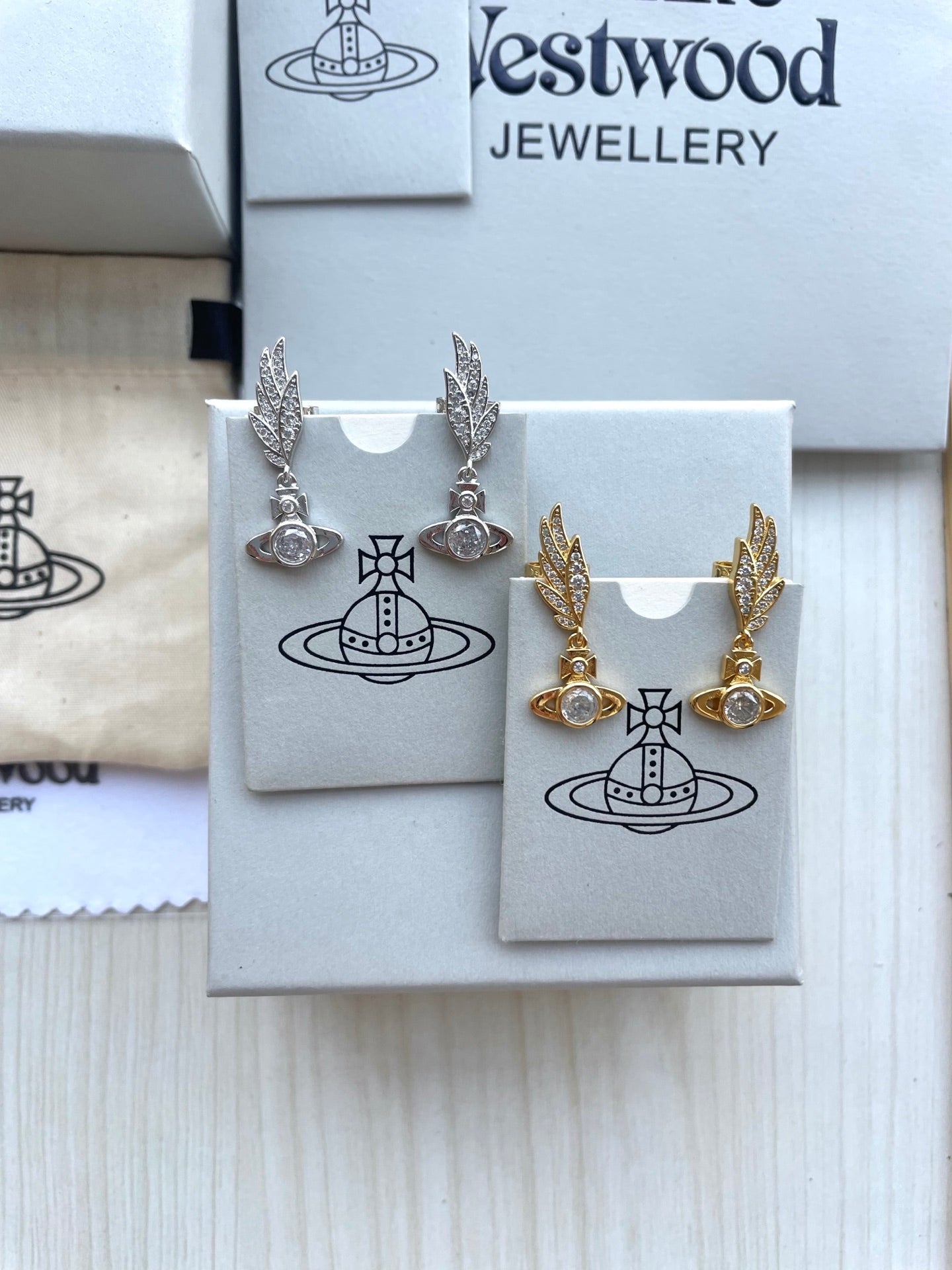 Full-Rhinestone Earrings