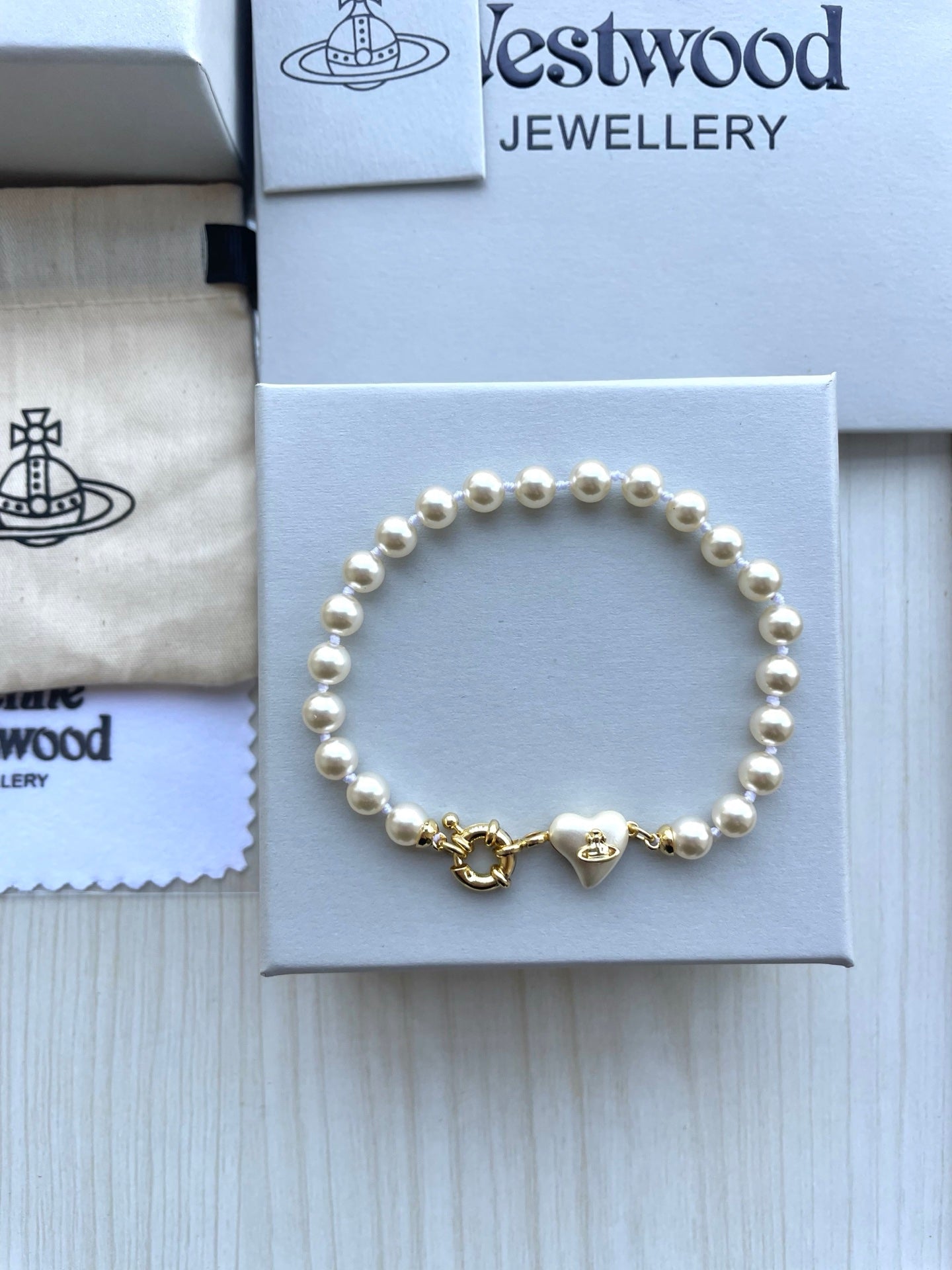 Heart & Pearl Bracelet