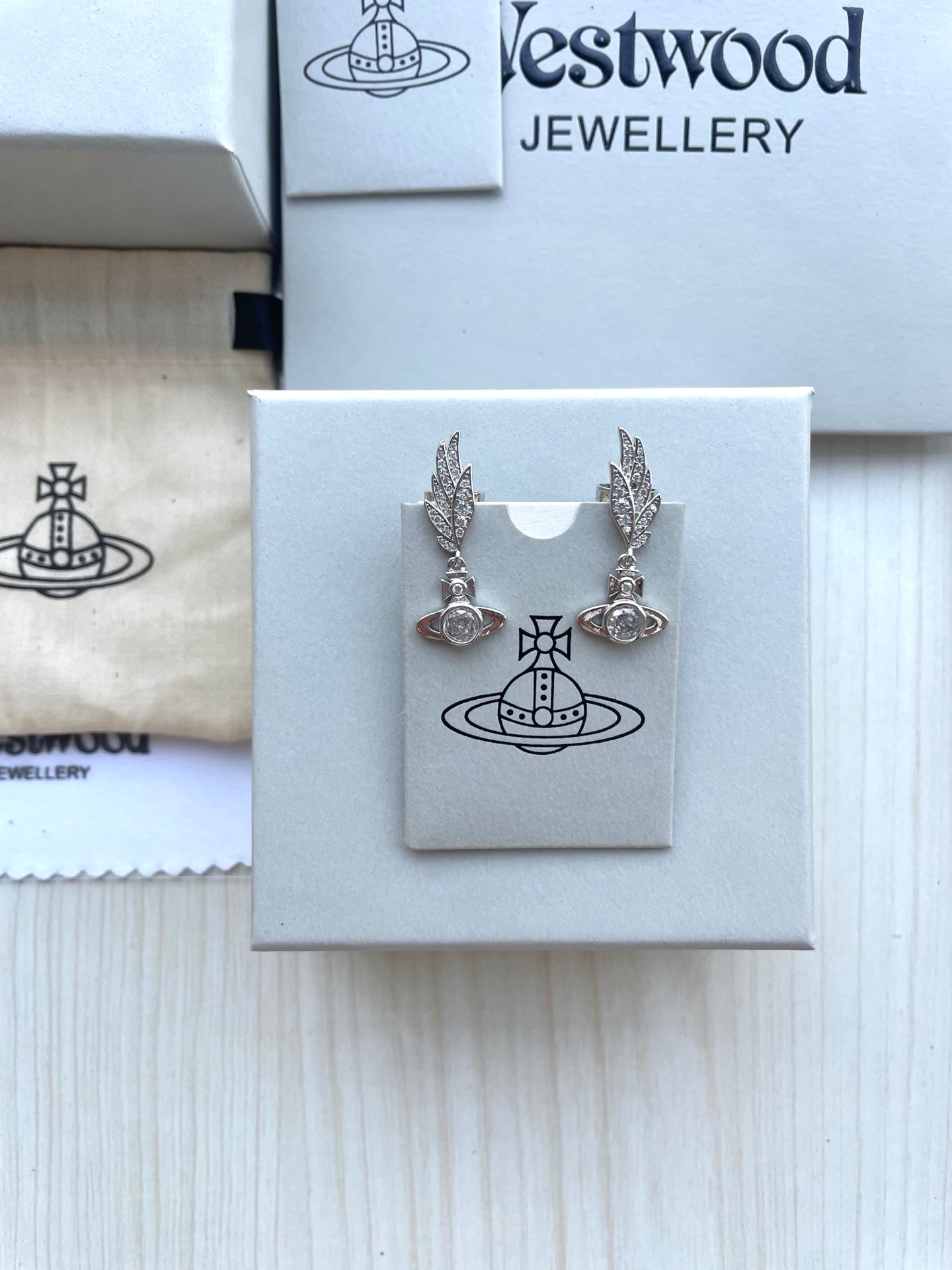 Full-Rhinestone Earrings